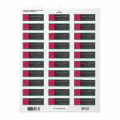 Étiquette de retour Mariage rose Chalkboard (Feuille entière)