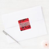 Étiquette de retour Mariage Rose rouge élégant (Enveloppe)