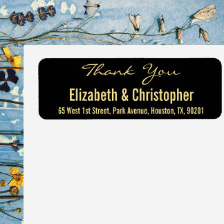Étiquette de retour Merci de mariage personnalisé