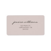 Étiquette de retour minimaliste moderne (Devant)