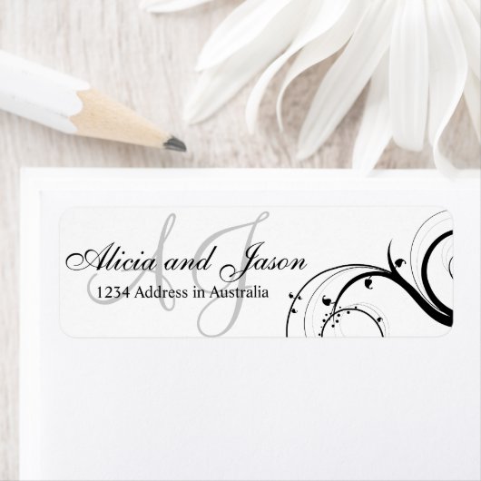 Étiquette de retour Monogramme (En situation)