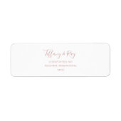 Étiquette de retour or Rose simple (Devant)