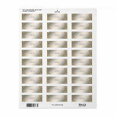 Étiquette de retour Ornat Or Floral Blanc (Feuille entière)