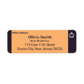 Étiquette de retour personnalisé et logo pour les (Devant)