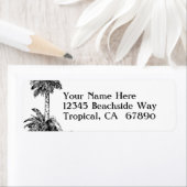 Étiquette de retour personnalisée de plage Vintage (En situation)