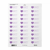 Étiquette de retour personnalisée de Purple Heart (Feuille entière)