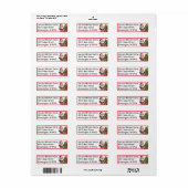 Étiquette de retour personnalisée du Père Noël (Feuille entière)