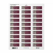 Étiquette de retour photo moderne Plum (Feuille entière)