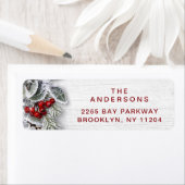 Étiquette de retour Pine & Holly Rustic (En situation)