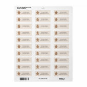 Étiquette de retour pour les vacances avec cookie (Feuille entière)