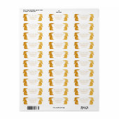 Étiquette de retour pré-adressée avec ornements do (Feuille entière)