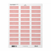 Étiquette de retour pré‑adressée Classic Blush Pin (Feuille entière)