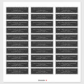 Étiquette de retour pré-adressée de mariage minima (Feuille)