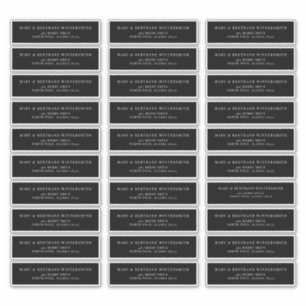 Étiquette de retour pré-adressée de mariage minima