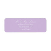 Étiquette de retour pré-adressée violette classiqu (Devant)