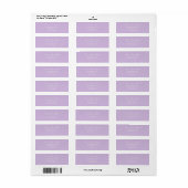 Étiquette de retour pré-adressée violette classiqu (Feuille entière)