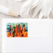 Étiquette de retour prêt à Surf (En situation)