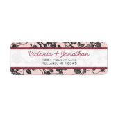 Étiquette de retour Roses roses concordantes avec  (Devant)