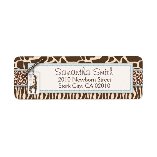 Étiquette de retour Safari Boy (Devant)