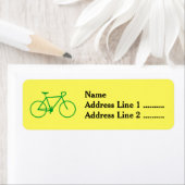 Étiquette de retour Silhouette Vélo Vert (En situation)