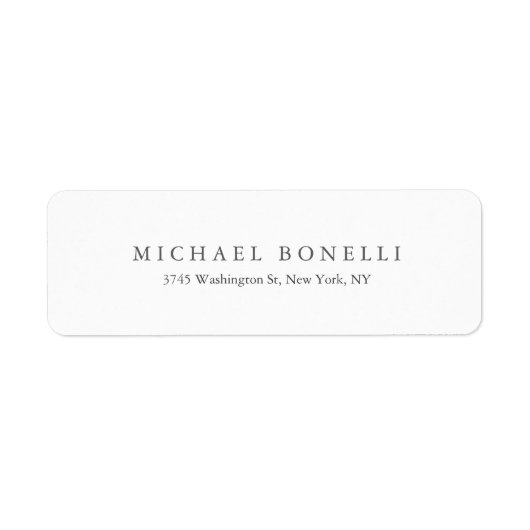 Étiquette de retour simple, moderne et élégante (Devant)