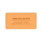 Étiquette de retour simple modifiable (Devant)