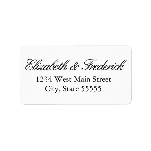 Étiquette de retour simple Monogramme (Devant)