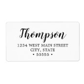 Étiquette de retour simple Monogramme (Devant)