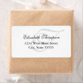 Étiquette de retour simple monogramme (En situation)