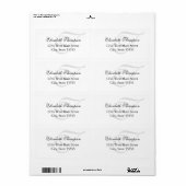 Étiquette de retour simple monogramme (Feuille entière)