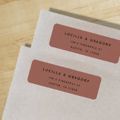 Étiquette de retour Terra moderne simple