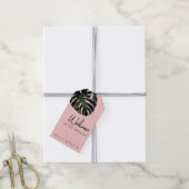 Étiquette de sac de bienvenue de mariage rose Dest (Avec de la ficelle)