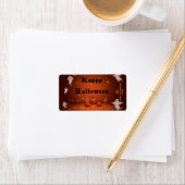 Étiquette de sac de friandises d'Halloween (En situation)