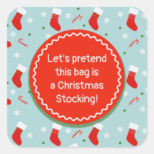 Étiquette de sac pour le Stuffer Stocker de Noël (Devant)