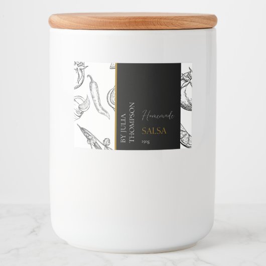 Étiquette de salsa de tomate maison moderne (Devant)