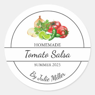 Étiquette de salsa de tomate maison simple