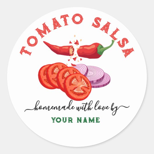 Étiquette de salsa de tomate sur mesure (Devant)
