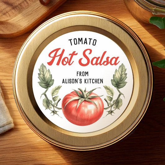 Étiquette de salsa épicée aux tomates personnalisé