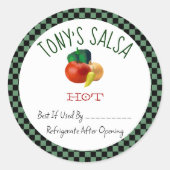 Étiquette de salsa maison personnalisé (Devant)