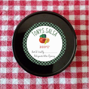 Étiquette de salsa maison personnalisé