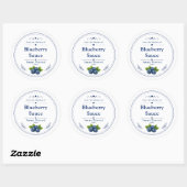 Étiquette de Sauce aux Bleuets Maison (Feuille)