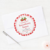 Étiquette de Sauce aux Fraises Maison (Enveloppe)