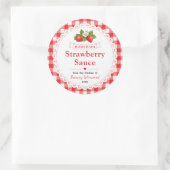 Étiquette de Sauce aux Fraises Maison (Sac)