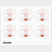 Étiquette de Sauce aux Fraises Maison (Feuille)