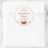 Étiquette de Sauce aux Fraises Maison (Sac)