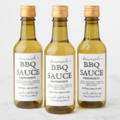 Étiquette de SAUCE BBQ personnalisé (Bouteilles)