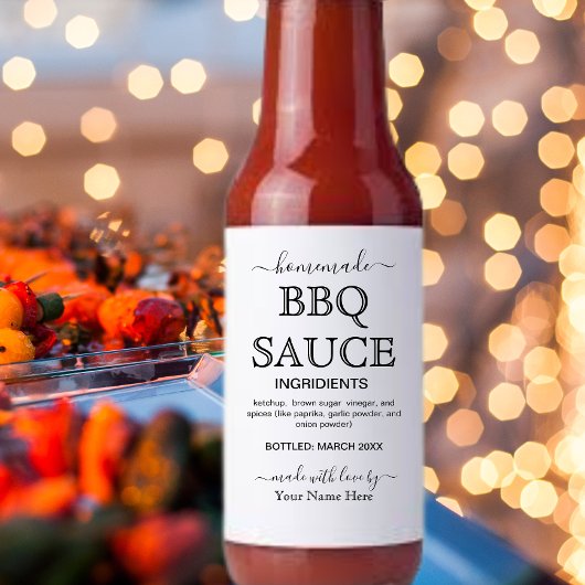 Étiquette de SAUCE BBQ personnalisé