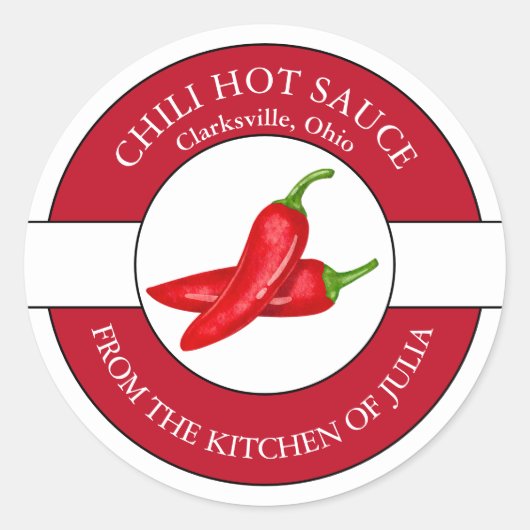 Étiquette de sauce chaude chili (Devant)