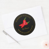 Étiquette de sauce chaude maison en or | Noir (Enveloppe)