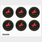 Étiquette de sauce chaude maison en or | Noir (Feuille)